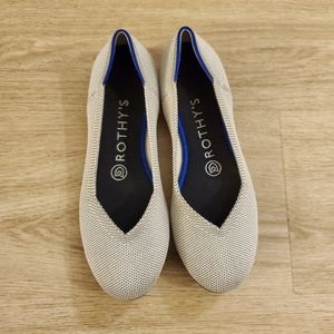 Rothys Flax Birdseye Round toe flat